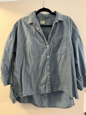 GAP Light Blue Denim Button-Up Shirt